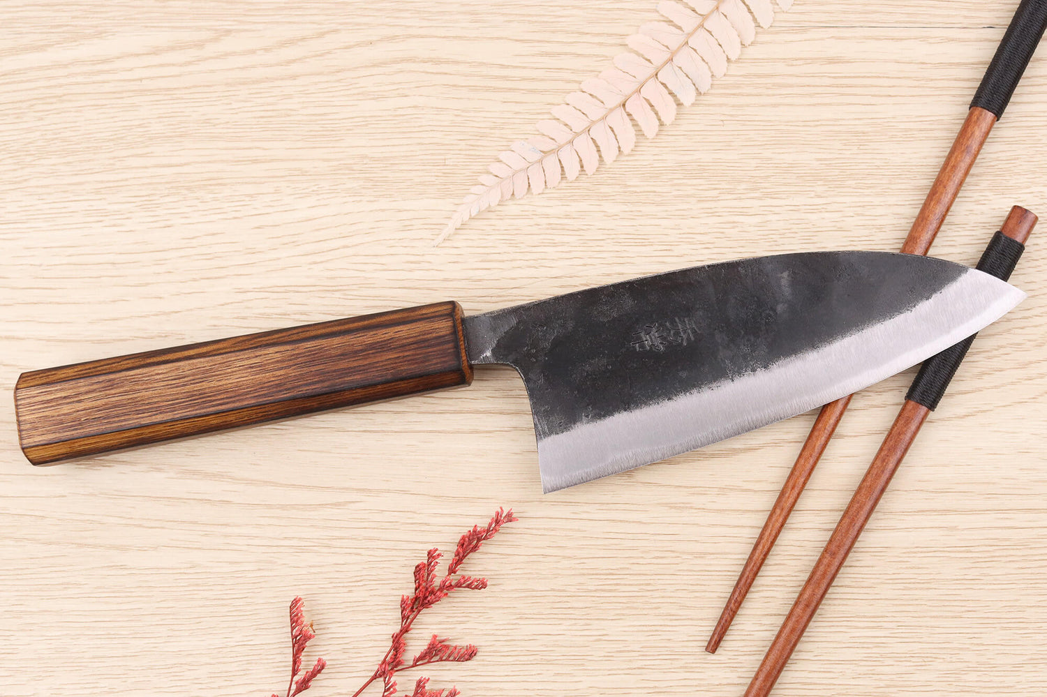 Couteau deba 13,5cm japonais artisanal Hidetsune BS2