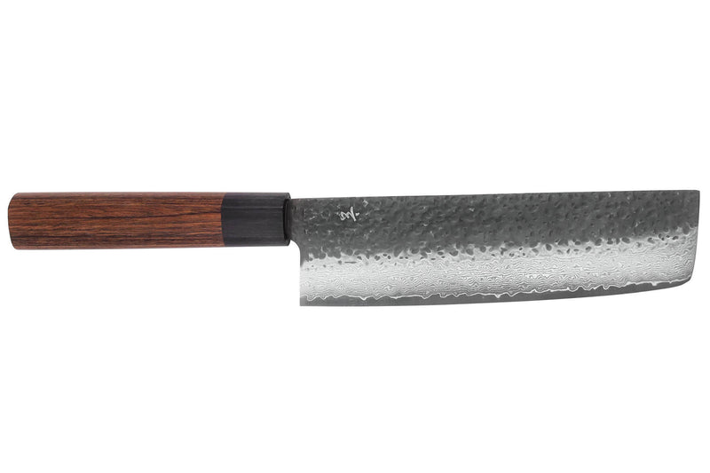 Couteau nakiri 17cm japonais Shizu Hamono Gen VG10 damas