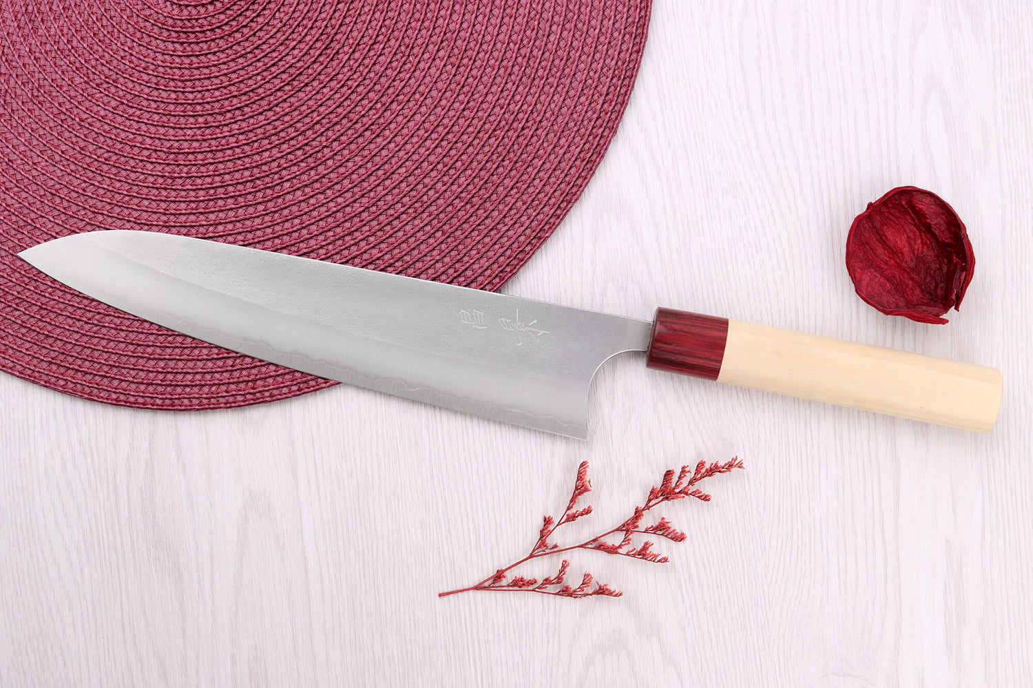 Couteau de chef 24cm japonais artisanal Masakage Yuki Shirogami 2