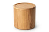 Boîte de conservation ronde Continenta en bois de chêne 13x13cm