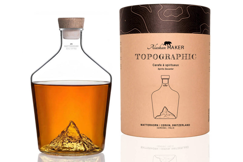 Carafe à spiritueux Alaskan Maker Topographic Mont Cervin en verre cristallin