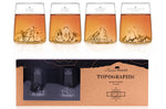 Set de 4 shooters Alaskan Maker Topographic en verre cristallin