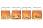 Set de 4 shooters Alaskan Maker Topographic en verre cristallin Swiss Edition