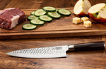 Couteau de chef 20cm Fukito Ébène Damas martelé