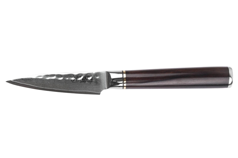 Couteau d'office 9cm Fukito Ébène Damas martelé