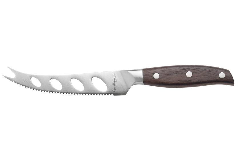 Couteau à fromage Guillaume Leonard Cuistot 13cm en acier inoxydable avec manche en bois de santal rouge