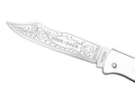 Couteau pliant Douk-Douk lame acier inox manche métal chromé 11cm