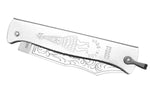 Couteau pliant Douk-Douk lame acier inox manche métal chromé 11cm