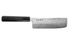 Couteau nakiri 16,5cm japonais artisanal Wusaki Kuronawa G3 damas