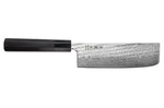 Couteau nakiri 16,5cm japonais artisanal Wusaki Kuronawa G3 damas