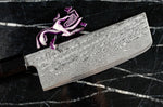 Couteau nakiri 16,5cm japonais artisanal Wusaki Kuronawa G3 damas