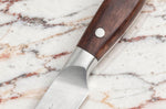 Couteau d'office 9cm Guillaume Leonard Cuistot en acier inoxydable et bois de santal rouge