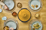 Plat à tajine Peugeot Atlas en céramique jaune safran diamètre 30cm