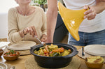 Plat à tajine Peugeot Atlas en céramique jaune safran diamètre 30cm
