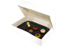 Boîte traiteur blanche Patisdécor avec plateau noir 43x29cm