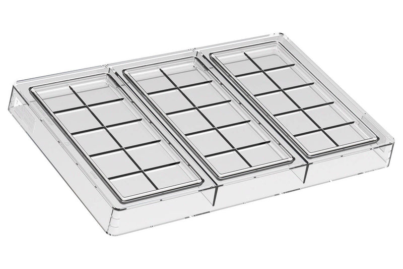 Moule professionnel en tritan Silikomart Chocado Classica-T 3 tablettes de chocolat