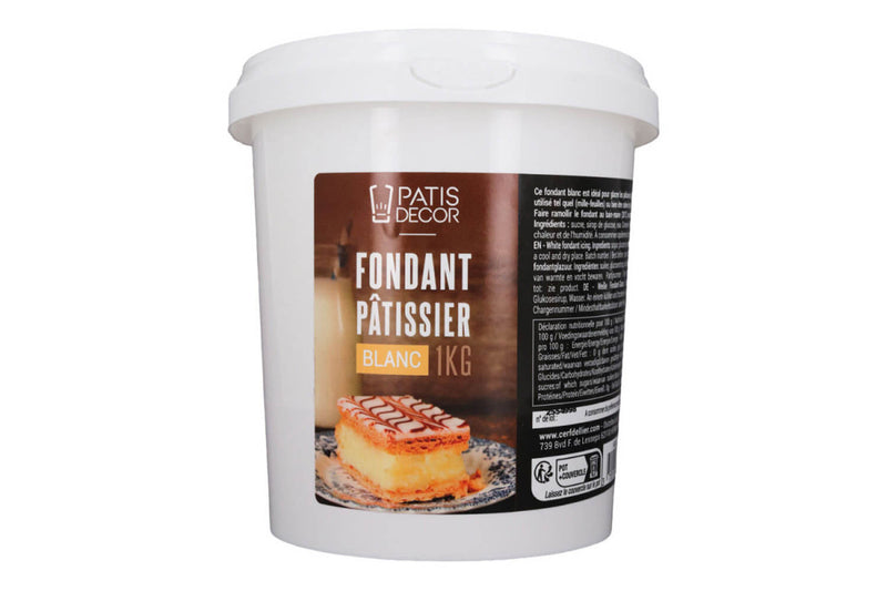 Fondant pâtissier blanc Patisdécor 1Kg