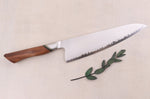 Couteau de chef 20,5cm Ryda Knives A-30 San Maï et manche en noyer