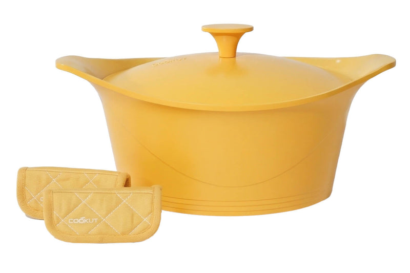 Coffret Cookut L'incroyable cocotte 28cm mangue avec poignée et maniques incluses - Édition limitée 2026