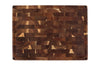 Billot de cuisine Wusaki en bois d'acacia réversible damier 48 x 35 x 3,8cm