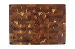 Billot de cuisine Wusaki en bois d'acacia réversible damier 48 x 35 x 3,8cm
