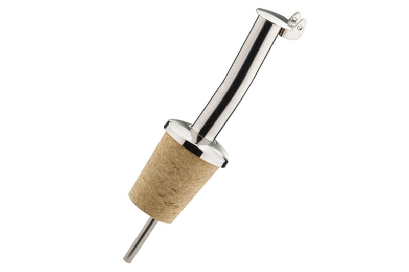 Bouchon verseur ergonomique avec clapet - Tige acier inox et base en liège