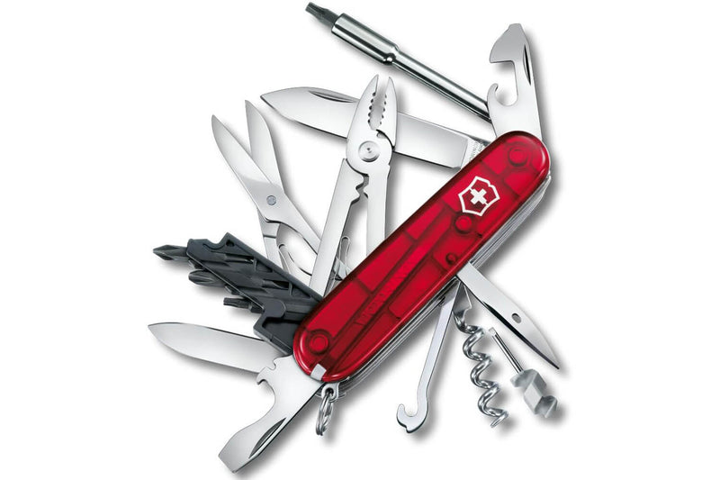 Couteau suisse Victorinox Cyber Tool L rouge translucide 91mm 39 fonctions