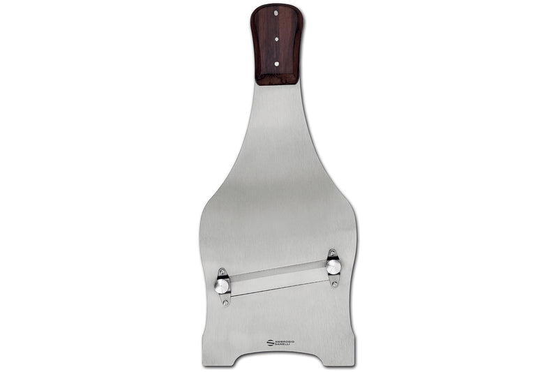 Grande mandoline à truffes Ambrogio Sanelli 35cm en acier inoxydable et palissandre