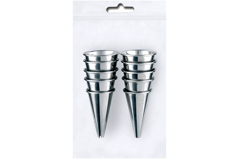 Lot de 10 Douilles en acier inox BARGOIN unies et cannelées