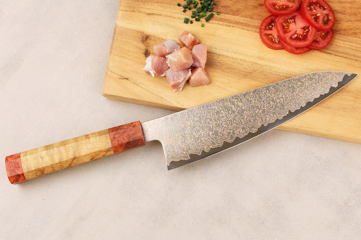 Couteau de chef 21cm Sayuto Érable Damas 12Cr