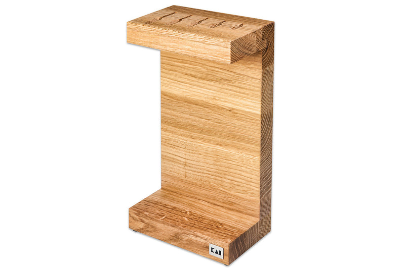 Porte couteaux KAI en chêne pour 5 couteaux de cuisine