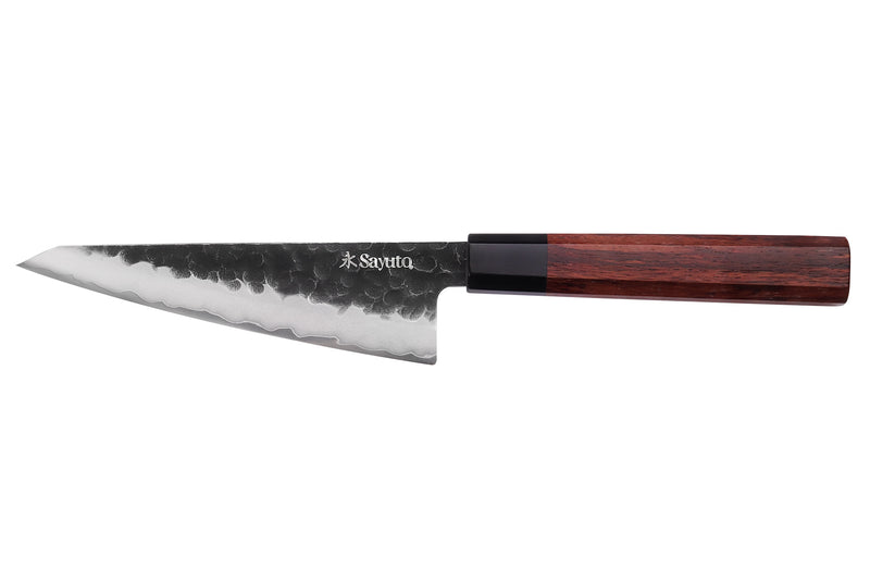 Couteau honesuki Sayuto Séquoia San Mai martelé 15cm