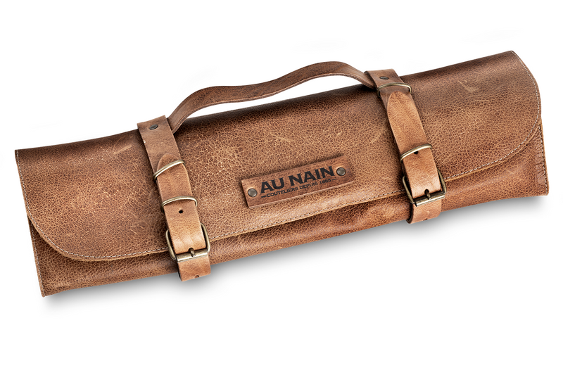 Trousse en cuir 5 couteaux de cuisine Au Nain Bistronome