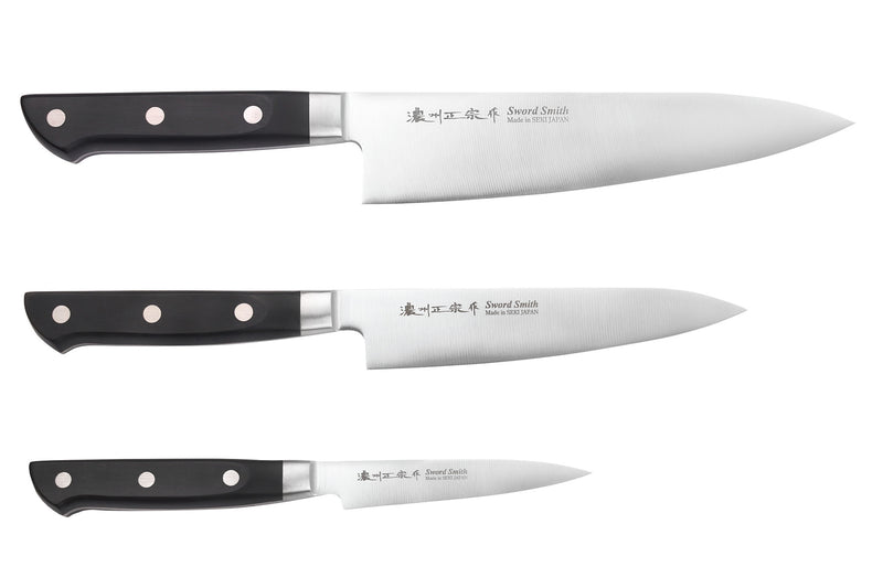 Coffret 3 couteaux japonais Satake Cutlery ABS chef + universel + office