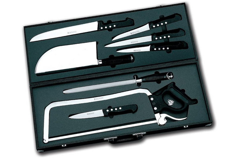 Malette de 8 couteaux professionnels pour bouchers BARGOIN Manche ABS