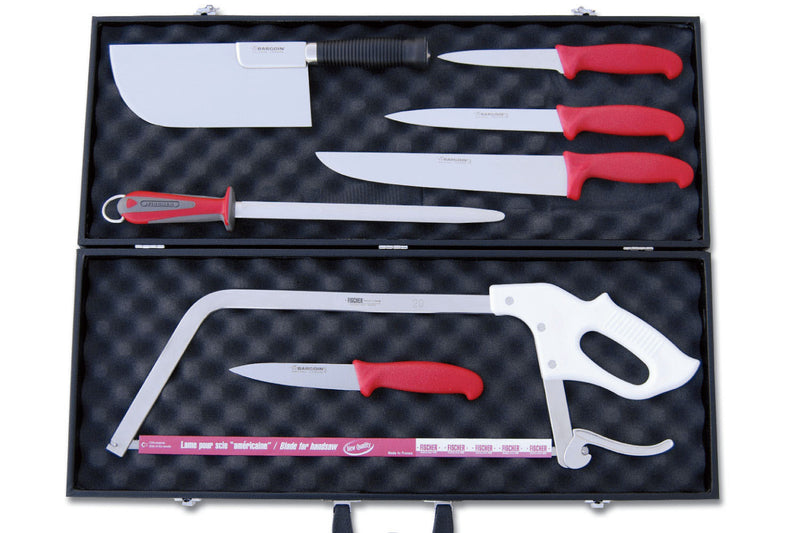 Malette de 7 couteaux professionnels FISCHER pour Bouchers