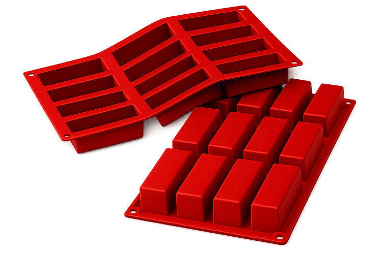 Moule en silicone professionnel Silikomart Silicon Flex 300x175mm 12 mini cakes