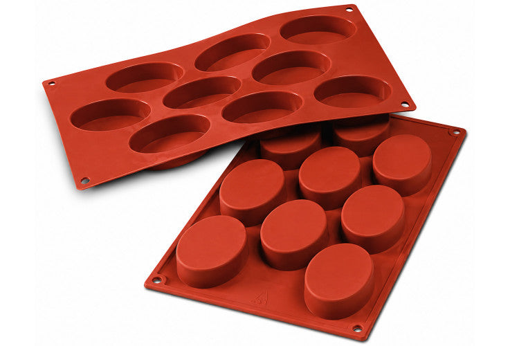 Moule en silicone professionnel Silikomart Silicon Flex 300x175mm 9 formes ovales