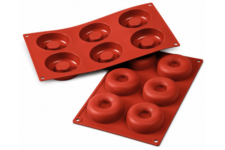Moule en silicone professionnel Silikomart Silicon Flex 300x175mm 6 savarins 7.2cm