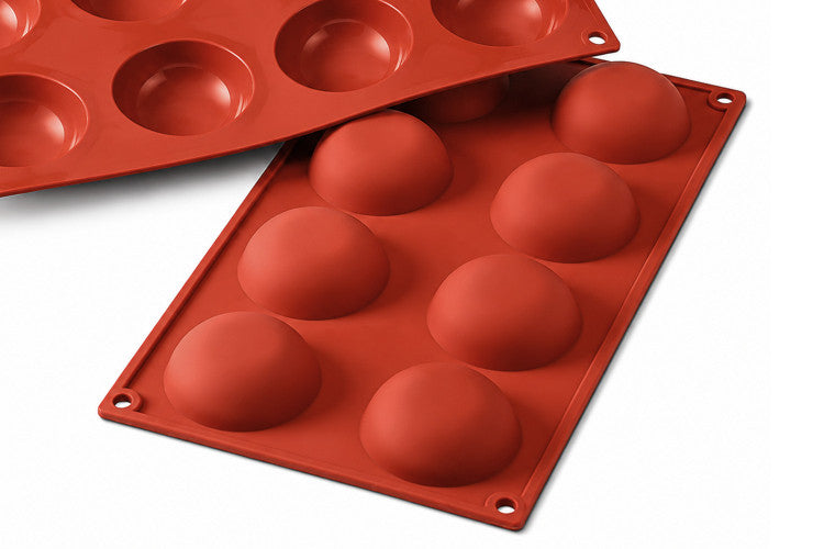 Moule en silicone professionnel Silikomart Silicon Flex 300x175mm 8 pomponnettes 6cm