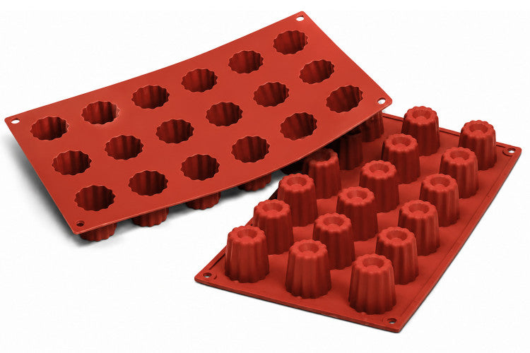 Moule en silicone professionnel Silikomart Silicon Flex 300x175mm 18 mini cannelés
