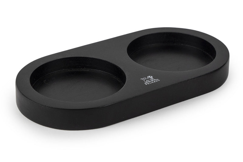 Plateau pour deux moulins Peugeot Linéa en bambou noir mat