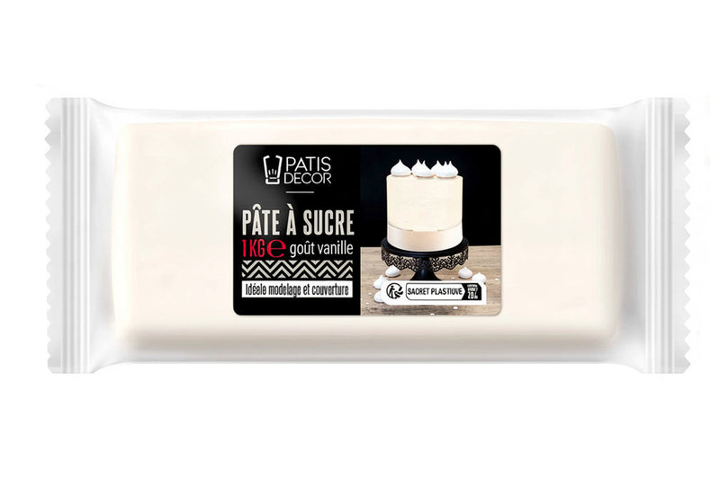 Pâte à sucre blanche Patisdécor arôme vanille 1kg