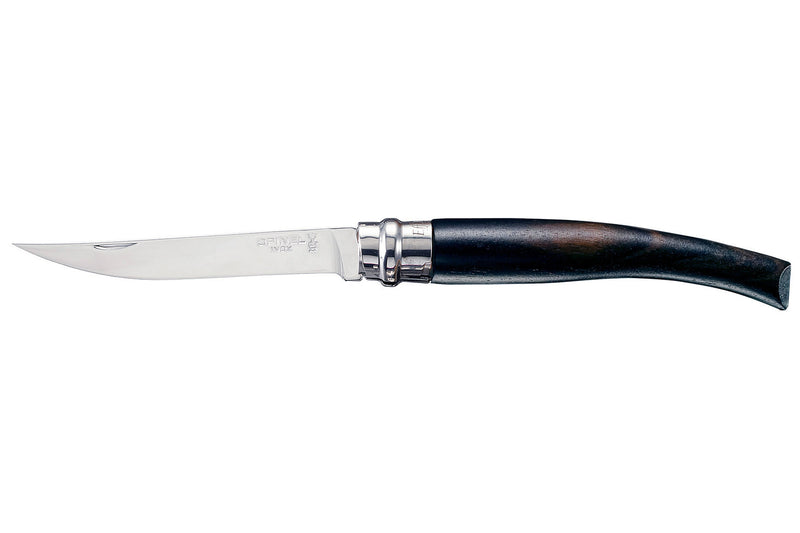 Couteau Opinel Effilé n°10 lame 10cm manche en ébène + coffret