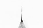Couteau de chef Wusaki Sakin Damas 10Cr 20cm manche en fibre de carbone et feuille d'or