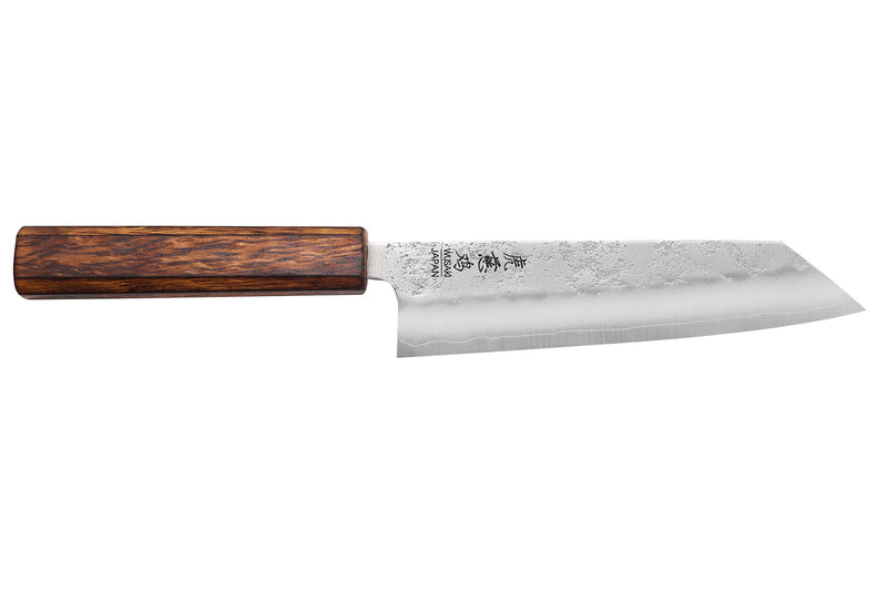 Couteau bunka japonais artisanal Wusaki Yoshi G3 chêne 17cm