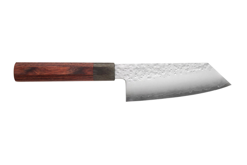 Couteau ko-bunka 13cm japonais artisanal Hado Shiosai VG10 manche bois de pakka