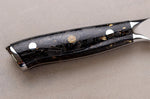 Couteau d'office Wusaki Sakin Damas 10Cr 9cm manche en fibre de carbone et feuille d'or