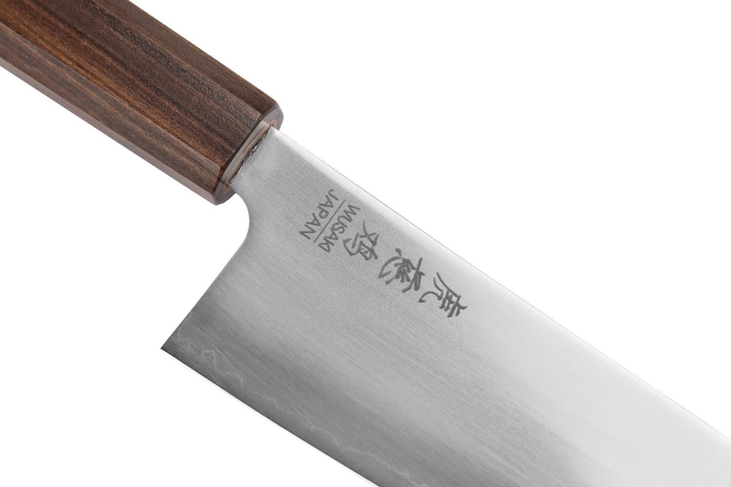 Couteau santoku kiritsuke 17,5cm japonais artisanal Wusaki Hikari SLD manche bubinga