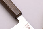 Couteau santoku kiritsuke 17,5cm japonais artisanal Wusaki Hikari SLD manche bubinga